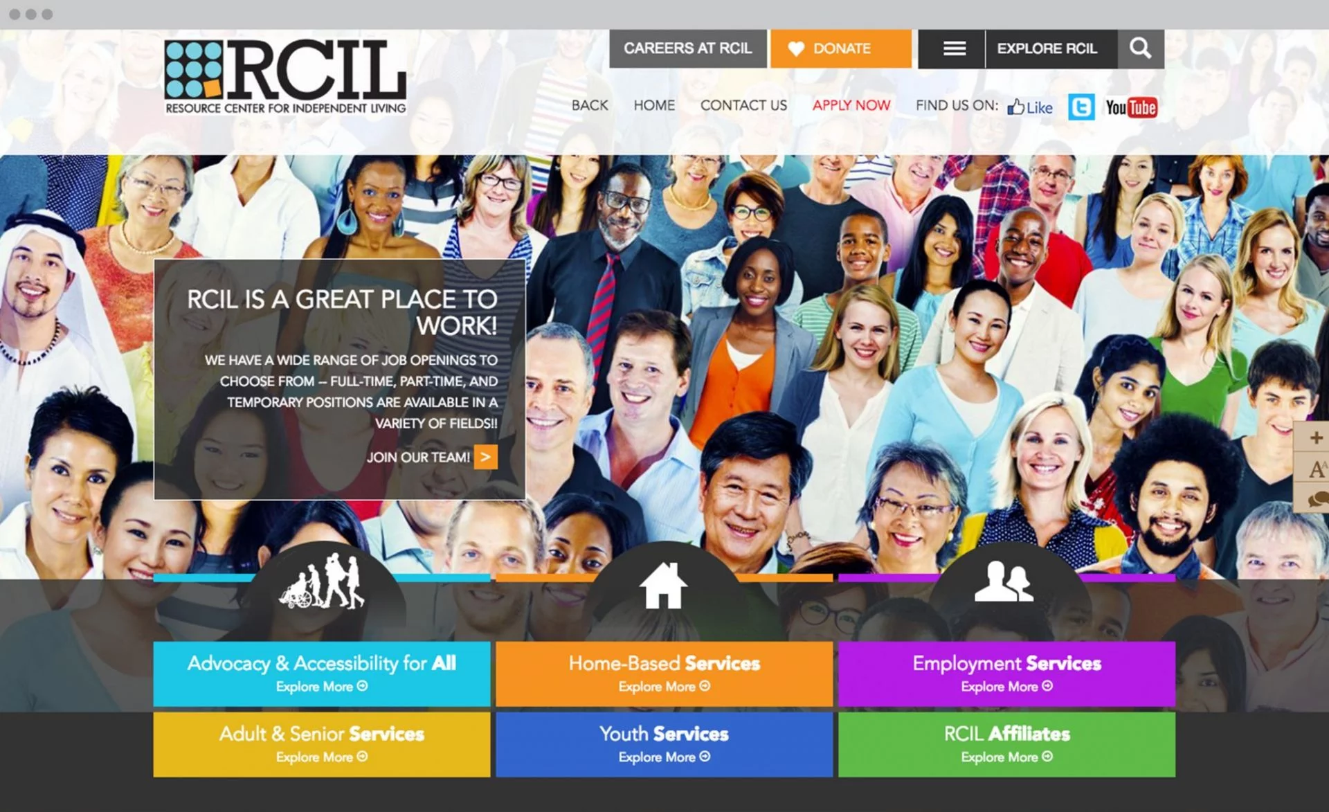 RCIL Website Desktop Design
