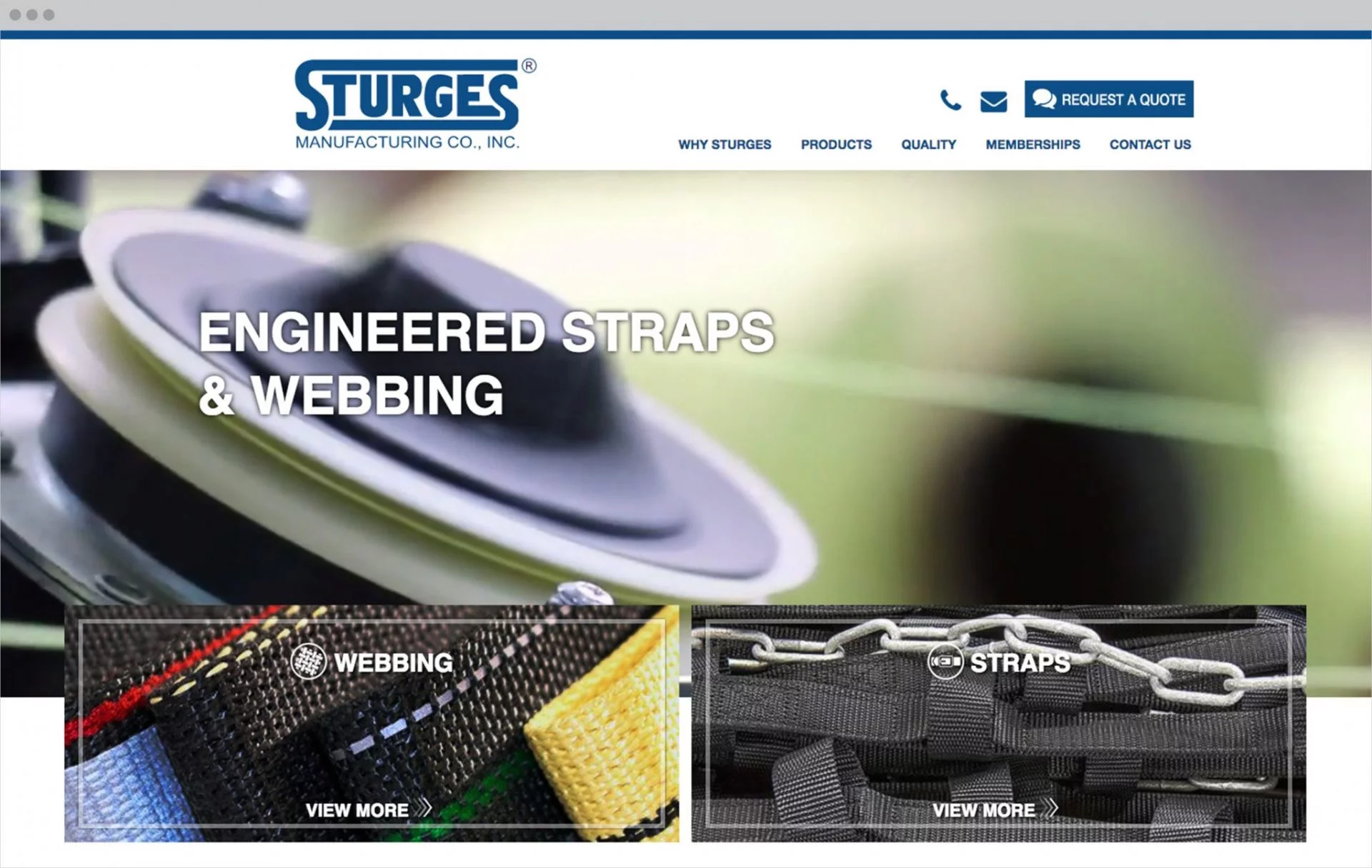 Sturges Website Mockup