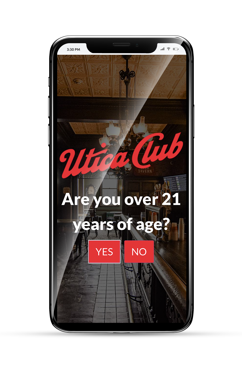 Utica Club Mobile Age Gate